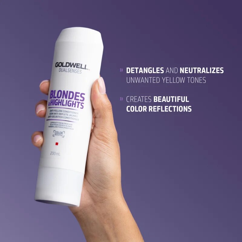 Goldwell Dualsenses Blondes & Highlights balzam za blond lase za nevtralizacijo rumenih odtenkov 200 ml