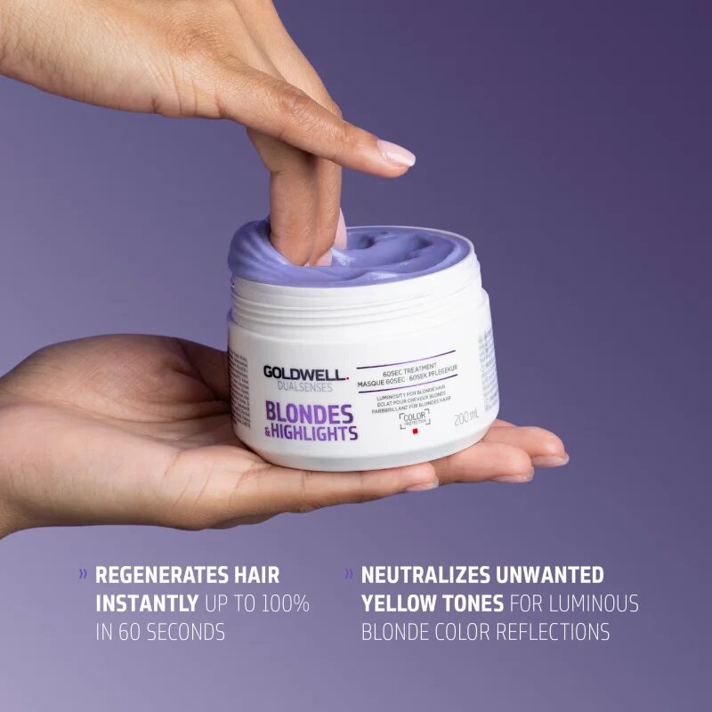 Goldwell Dualsenses Blondes & Highlights regeneracijska maska za nevtralizacijo rumenih odtenkov 200 ml