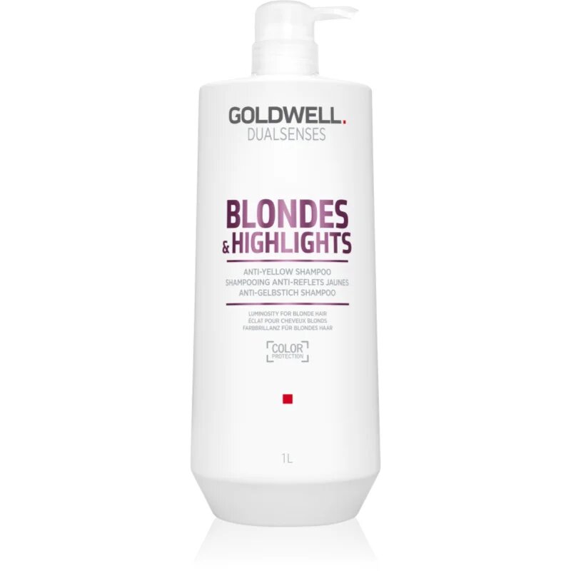 Goldwell Dualsenses Blondes & Highlights šampon za blond lase za nevtralizacijo rumenih odtenkov 1000 ml