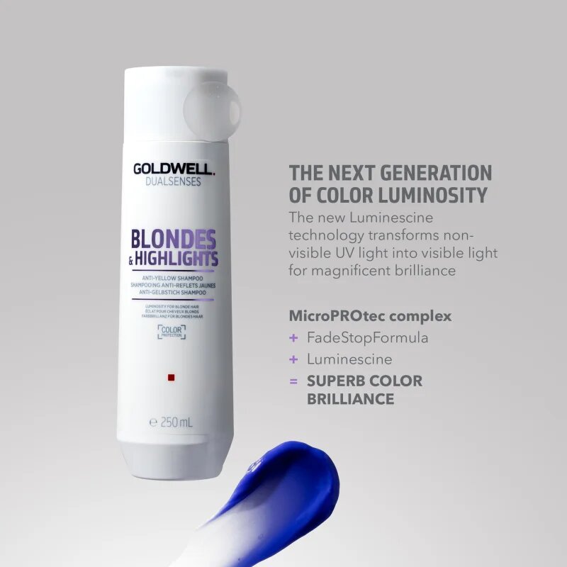 Goldwell Dualsenses Blondes & Highlights šampon za blond lase za nevtralizacijo rumenih odtenkov 250 ml