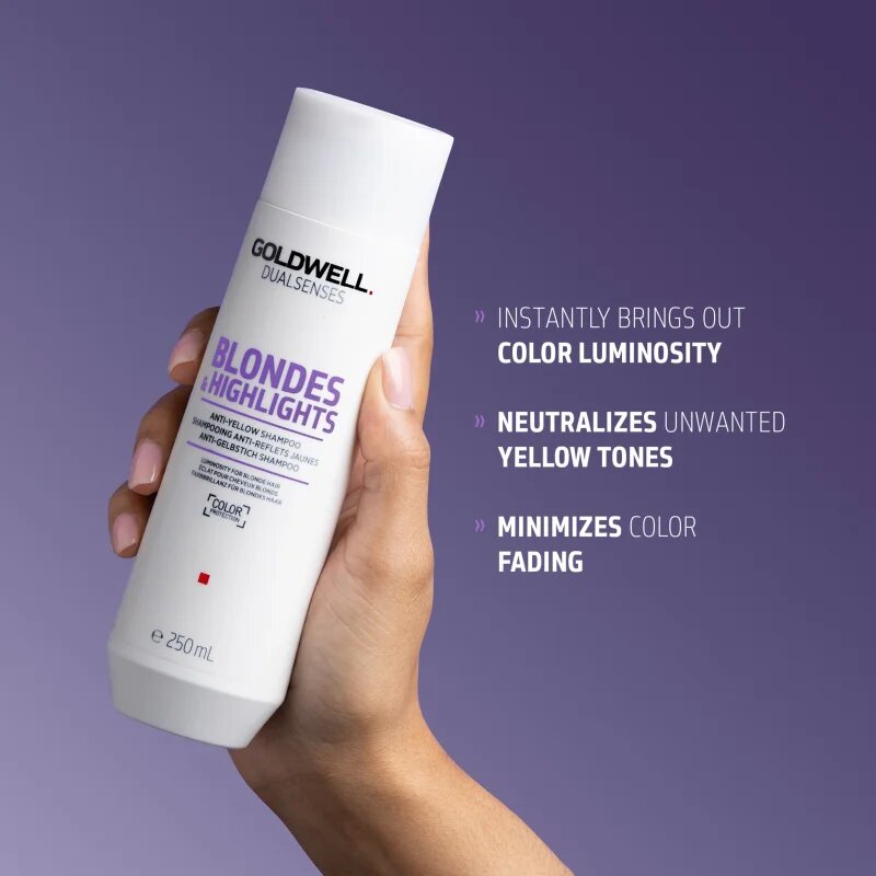 Goldwell Dualsenses Blondes & Highlights šampon za blond lase za nevtralizacijo rumenih odtenkov 250 ml
