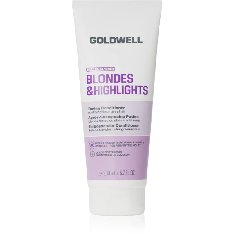 Goldwell Dualsenses Blondes & Highlights Toning Conditioner balzam za toniranje z vijoličastim pigmentom 200 ml