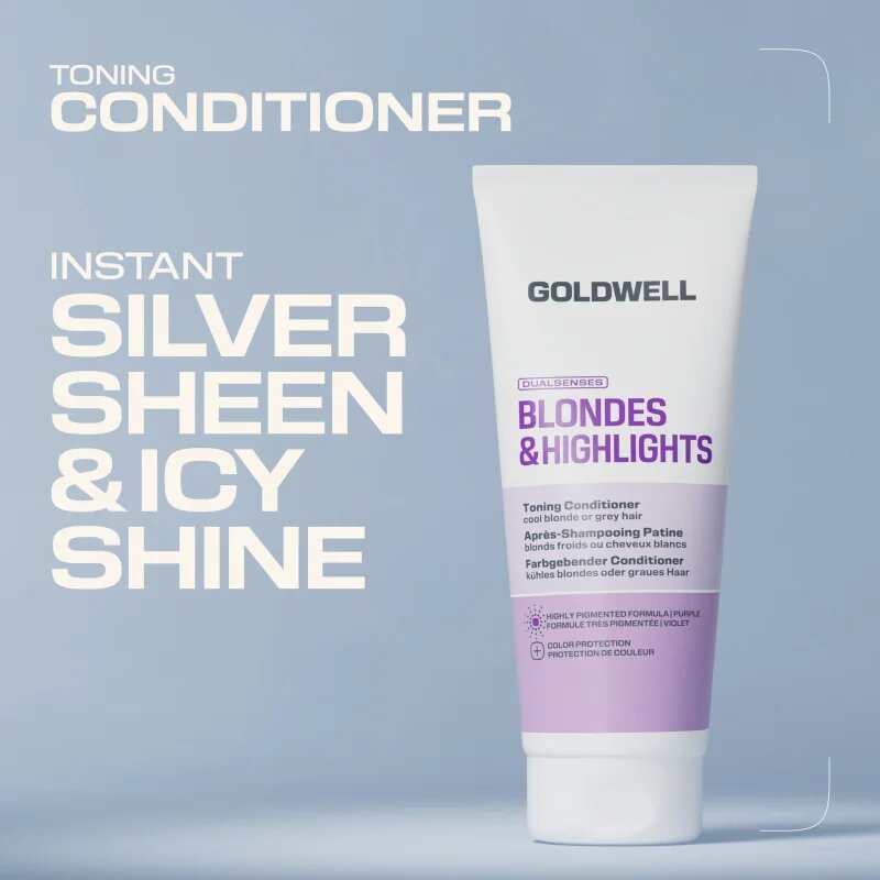 Goldwell Dualsenses Blondes & Highlights Toning Conditioner balzam za toniranje z vijoličastim pigmentom 200 ml