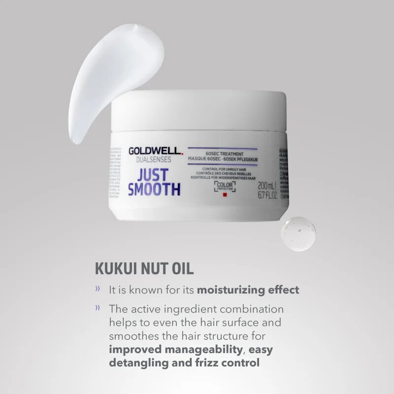 Goldwell Dualsenses Just Smooth maska za glajenje las za neobvladljive lase 200 ml
