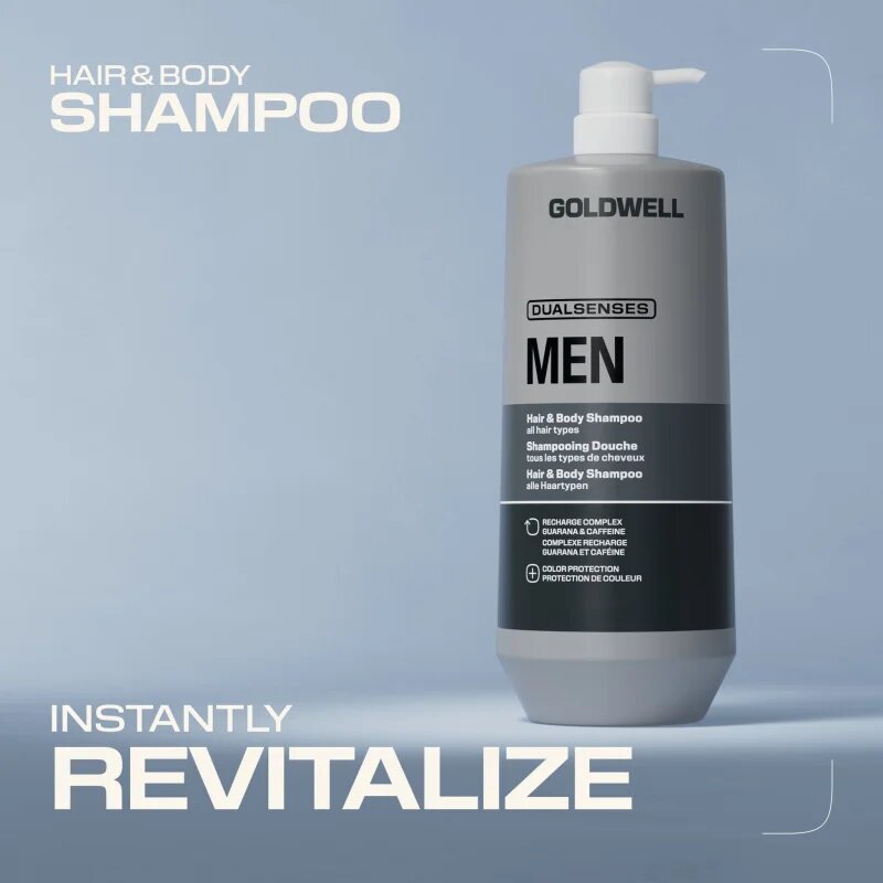 Goldwell Dualsenses Men Hair & Body Shampoo gel za prhanje in šampon 2v1 1000 ml