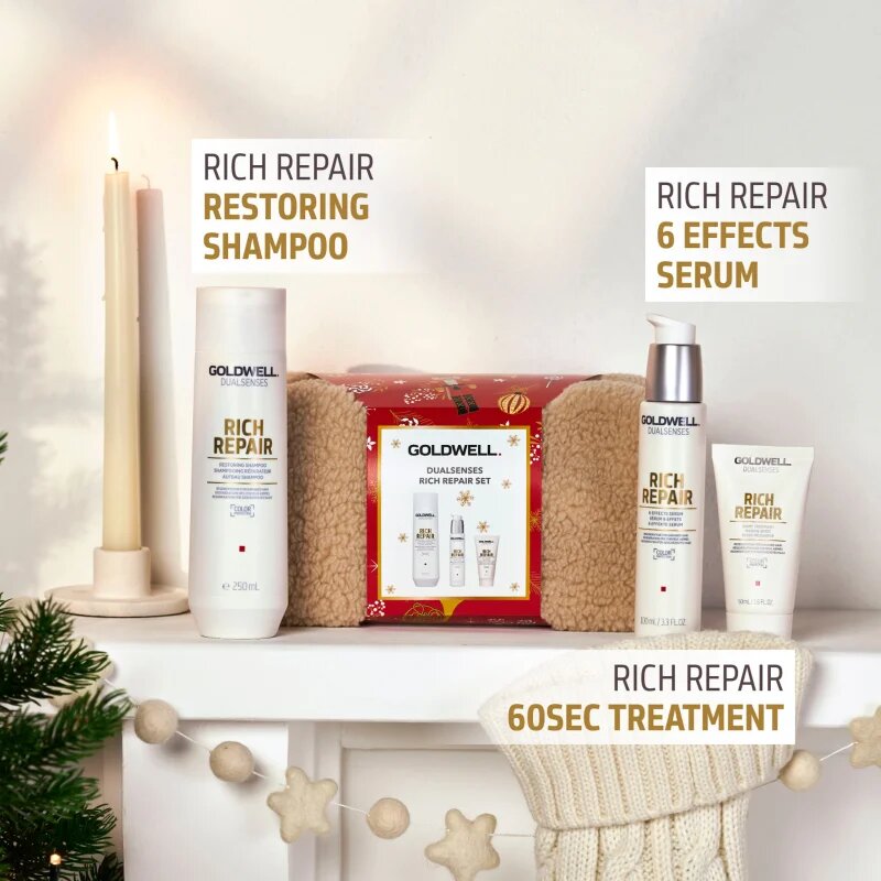 Goldwell Dualsenses Rich Repair darilni set za suhe in poškodovane lase