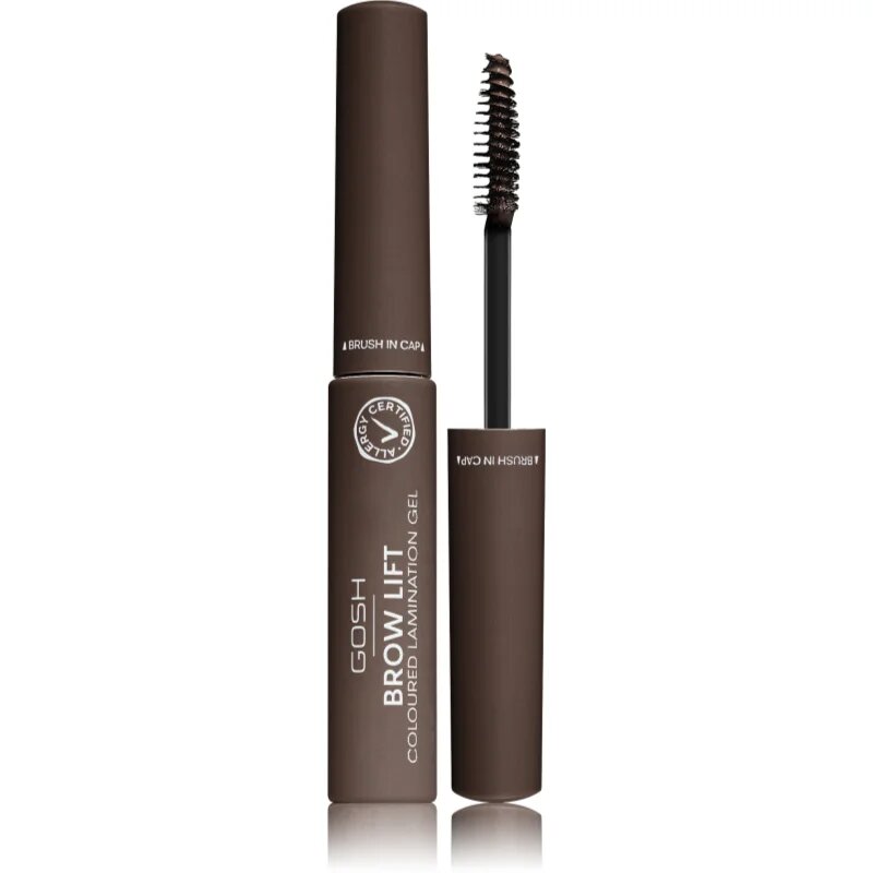 GOSH COPENHAGEN Brow Lift gel za oblikovanje obrvi odtenek 002 Dark Brown 6 ml