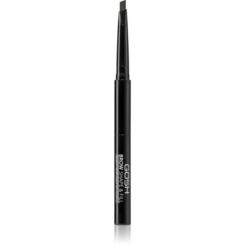GOSH COPENHAGEN Brow Shape & Fill obojestranski svinčnik za obrvi odtenek 002 Greybrown 0.5 g