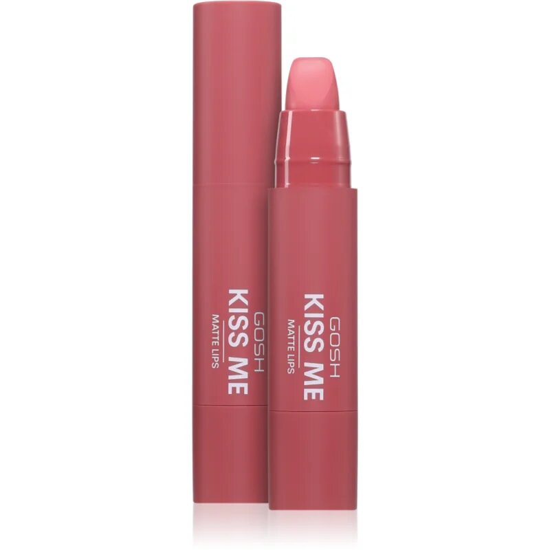 GOSH COPENHAGEN Kiss Me Matte Lips kremasta šminka z mat učinkom odtenek 001 Hot Kiss 3 g