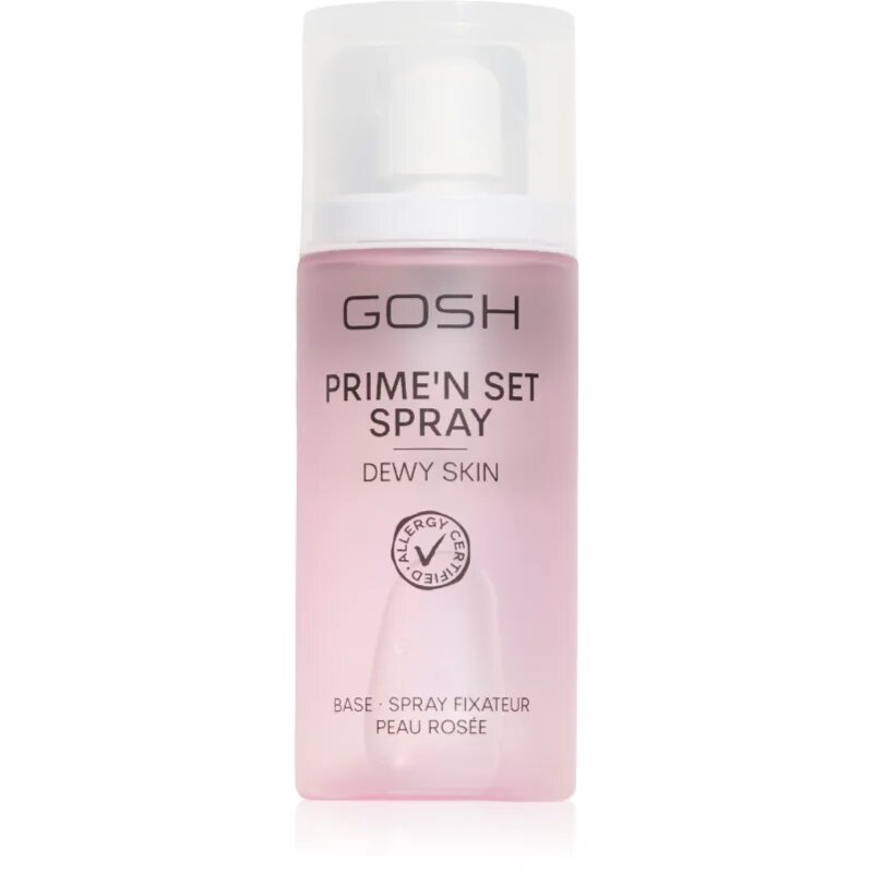 GOSH COPENHAGEN Prime'n Set Dewy Skin posvetlitveno fiksacijsko pršilo za obraz 50 ml
