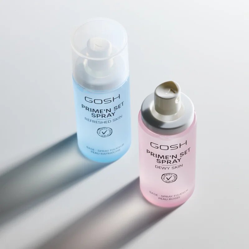GOSH COPENHAGEN Prime'n Set Dewy Skin posvetlitveno fiksacijsko pršilo za obraz 50 ml