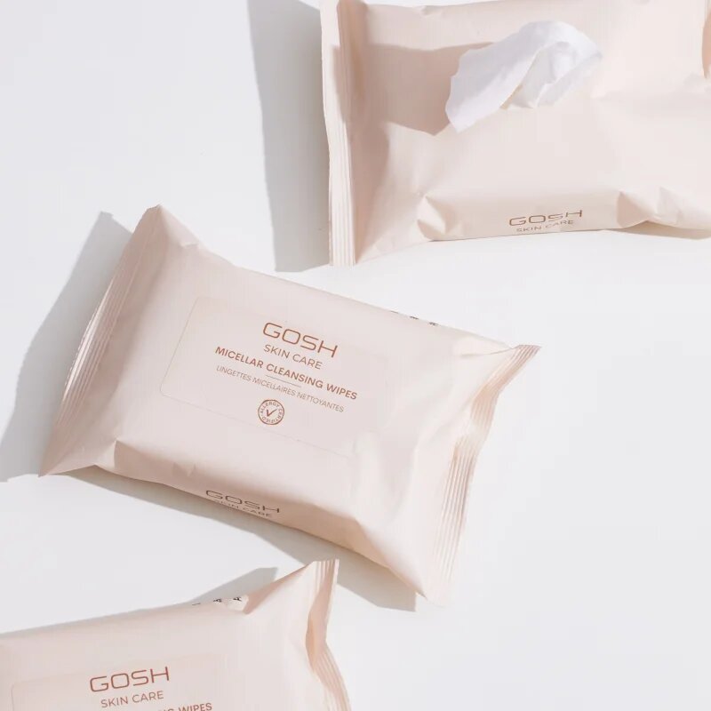 GOSH COPENHAGEN Skin Care Micellar čistilni robčki za odstranjevanje ličil 25 kos