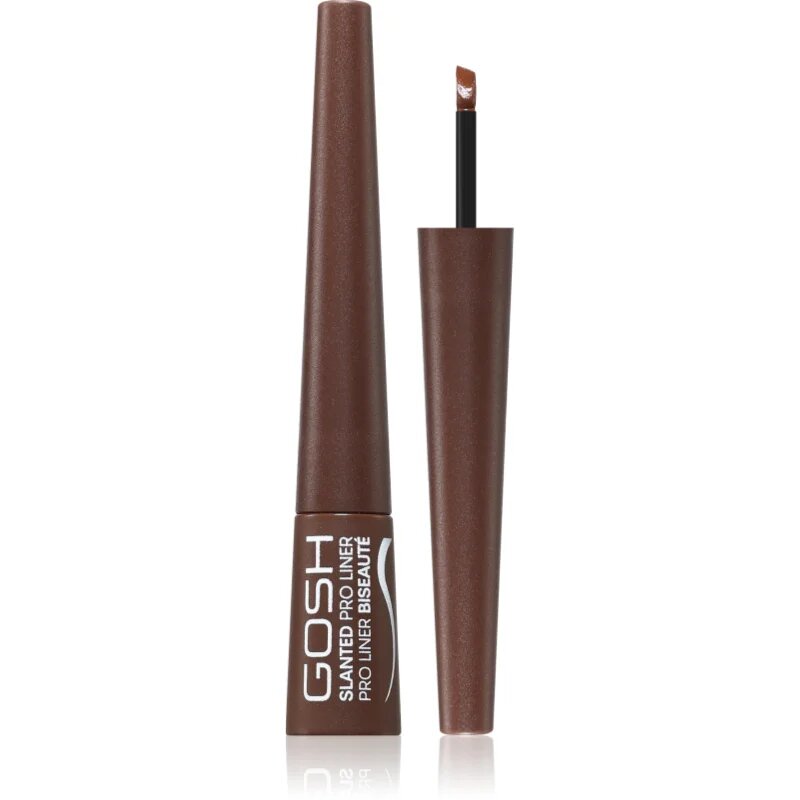 GOSH COPENHAGEN Slanted Pro Liner tekoče črtalo za oči odtenek 003 Matt Brown 2.5 ml