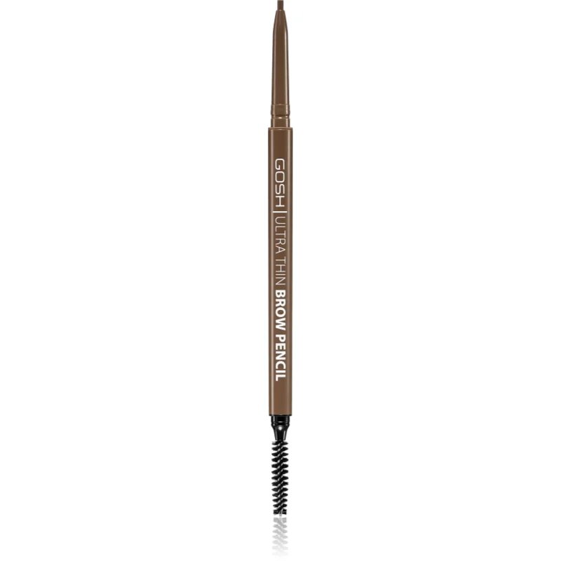 GOSH COPENHAGEN Ultra Thin natančni svinčnik za obrvi s krtačko odtenek 002 Greybrown 0.35 g