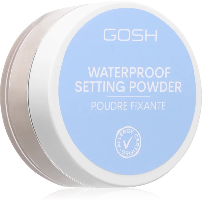 GOSH COPENHAGEN Waterproof Setting Powder vodoodporni fiksacijski puder odtenek 001 Transparent 7 g
