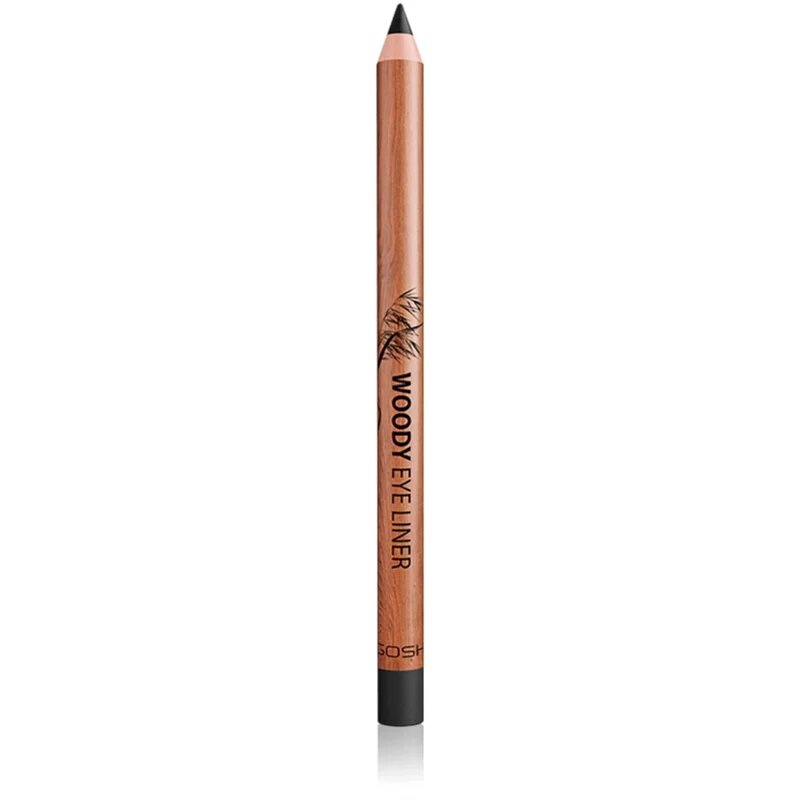 GOSH COPENHAGEN Woody vodoodporni svinčnik za oči odtenek 001 Ebony Black 1.1 g
