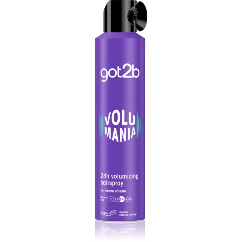 got2b Volumania lak za lase z ekstra močnim utrjevanjem za dolgotrajajoč volumen 300 ml