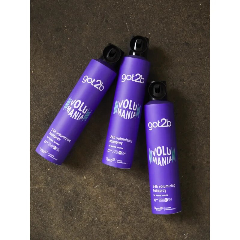 got2b Volumania lak za lase z ekstra močnim utrjevanjem za dolgotrajajoč volumen 300 ml