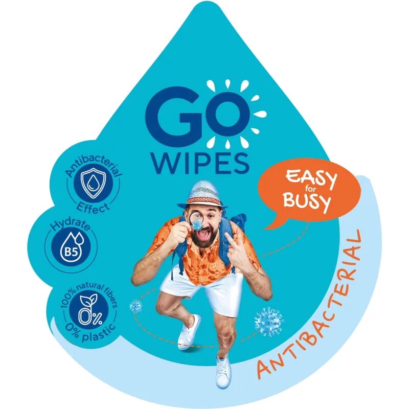 GoWipes Anti-Bacterial Effect osvežilni vlažilni robčki s protibakterijskim učinkom 10x8 kos