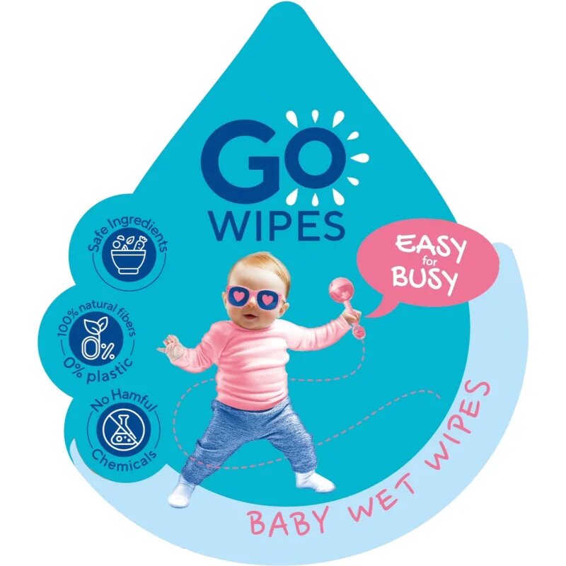 GoWipes Baby Wet Wipes vlažni robčki za otroke od rojstva 24 kos