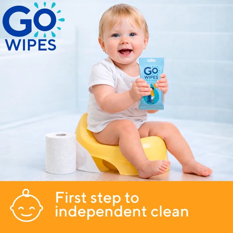 GoWipes For Kids & Juniors vlažilni toaletni papir za otroke 10 kos