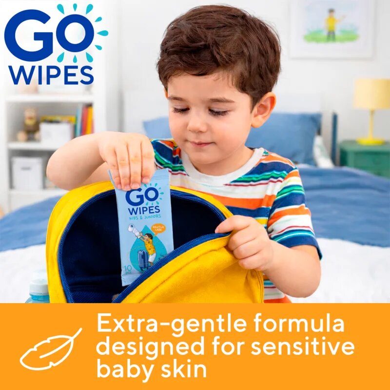 GoWipes For Kids & Juniors vlažilni toaletni papir za otroke 10 kos