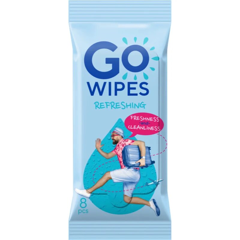 GoWipes Refreshing Wet Wipes osvežilni vlažilni robčki za roke 10x8 kos