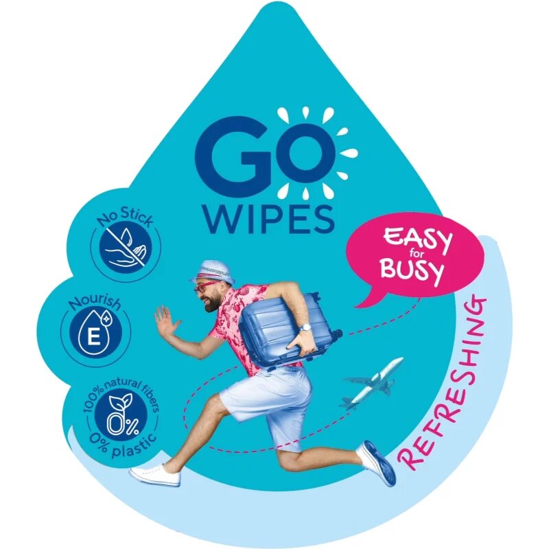 GoWipes Refreshing Wet Wipes osvežilni vlažilni robčki za roke 10x8 kos