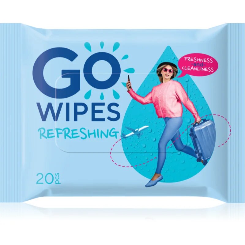 GoWipes Refreshing Wet Wipes osvežilni vlažilni robčki za roke 20 kos