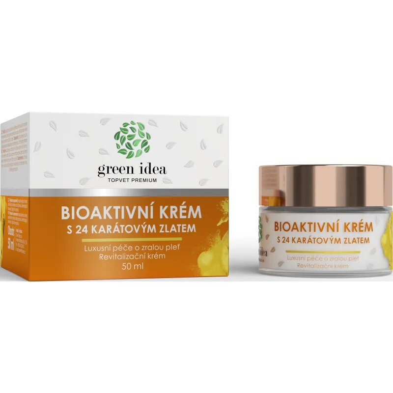 Green Idea Bioaktivní krém s 24 karátovým zlatem nega za zrelo kožo 50 ml