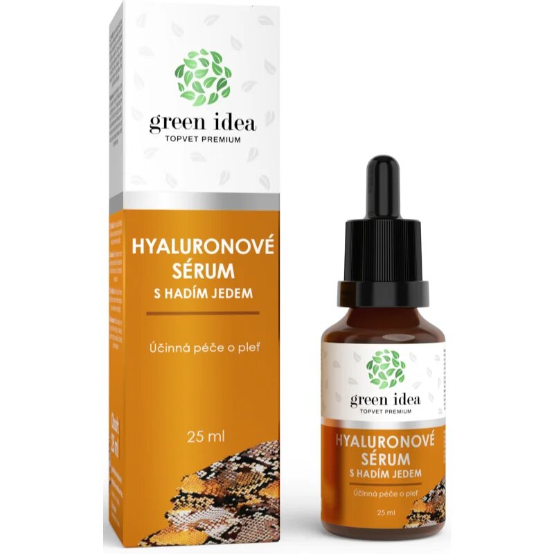 Green Idea Hyaluronic serum with snake venom serum za obraz za zrelo kožo 25 ml