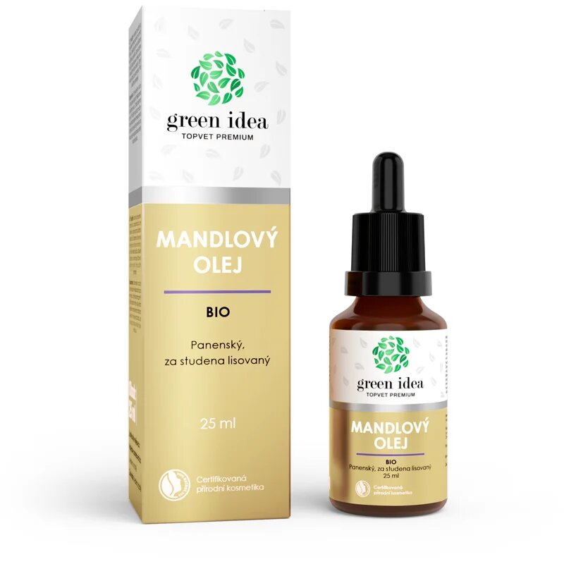 Green Idea Organic almond oil mandljevo olje hladno stiskan 25 ml