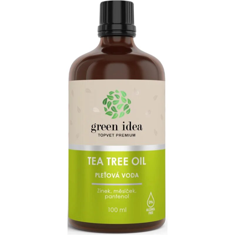 Green Idea Tea Tree Oil voda za obraz brez alkohola 100 ml