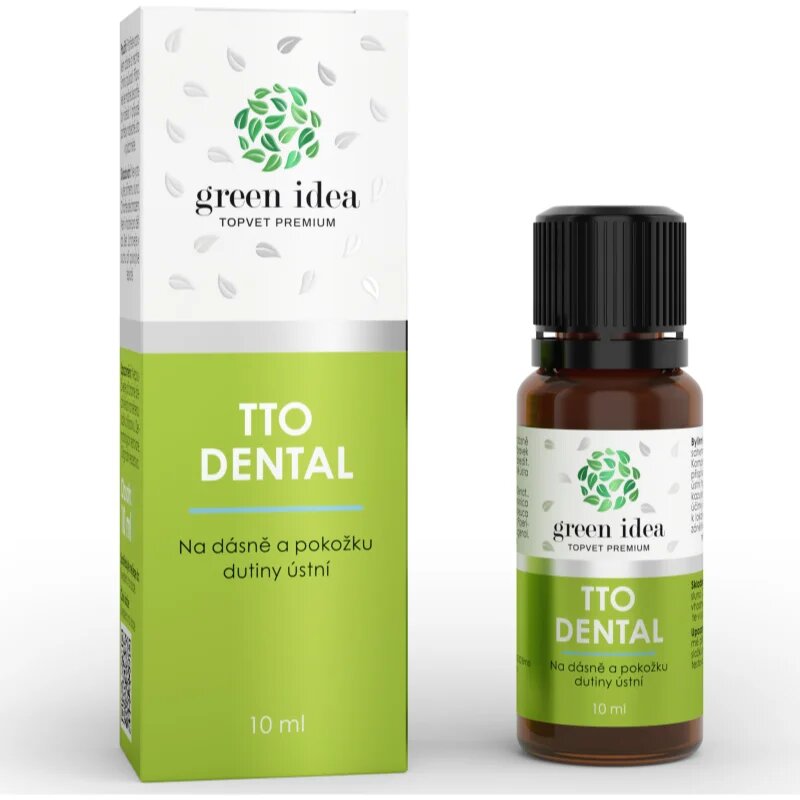Green Idea TTO DENTAL zeliščni pripravek za dlesni in kožo v ustni votlini 10 ml