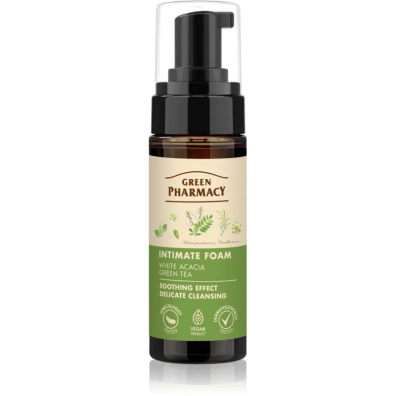 Green Pharmacy Acaccia & Tea pena za umivanje za intimne predele 150 ml