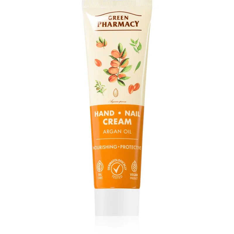 Green Pharmacy Argan Hand Cream hranilna zaščitna krema za roke in nohte 100 ml