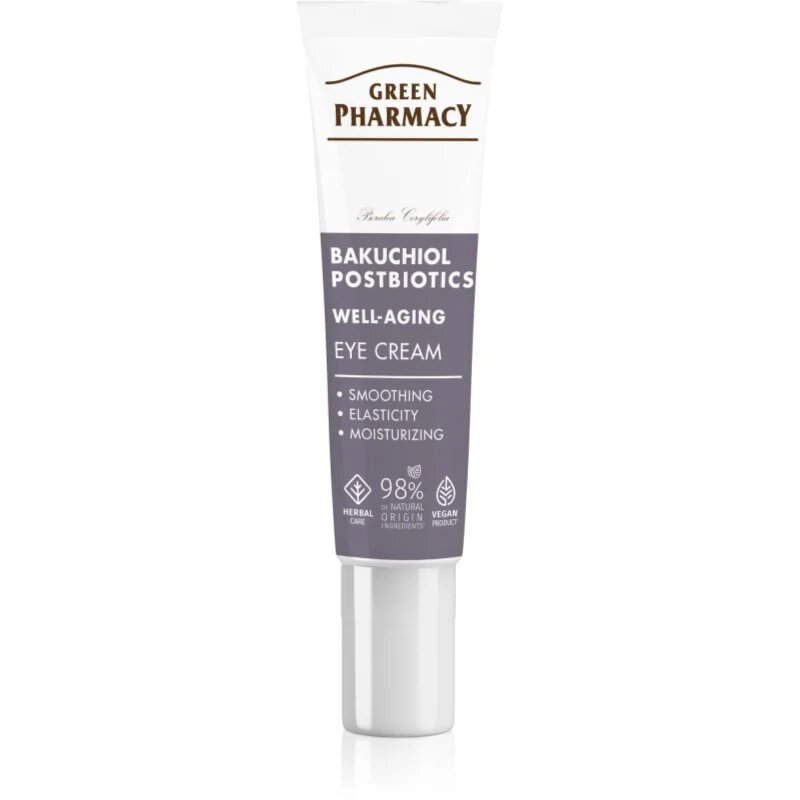 Green Pharmacy Bakuchiol & Postbiotics Eye Cream krema za predel okoli oči proti znakom staranja 15 ml