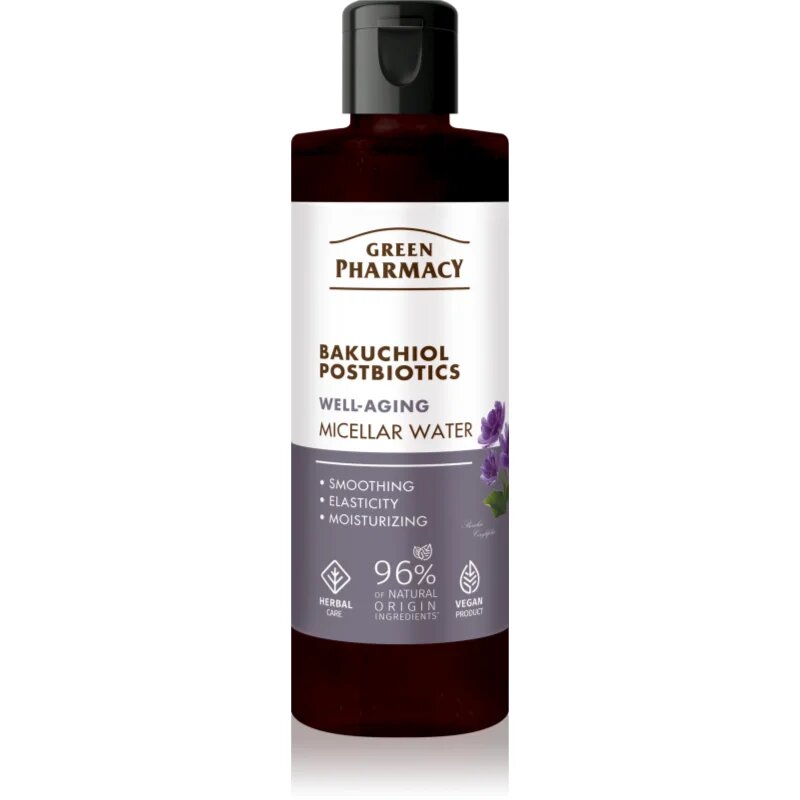Green Pharmacy Bakuchiol & Postbiotics Micellar Water micelarna voda proti staranju in za učvrstitev kože 200 ml