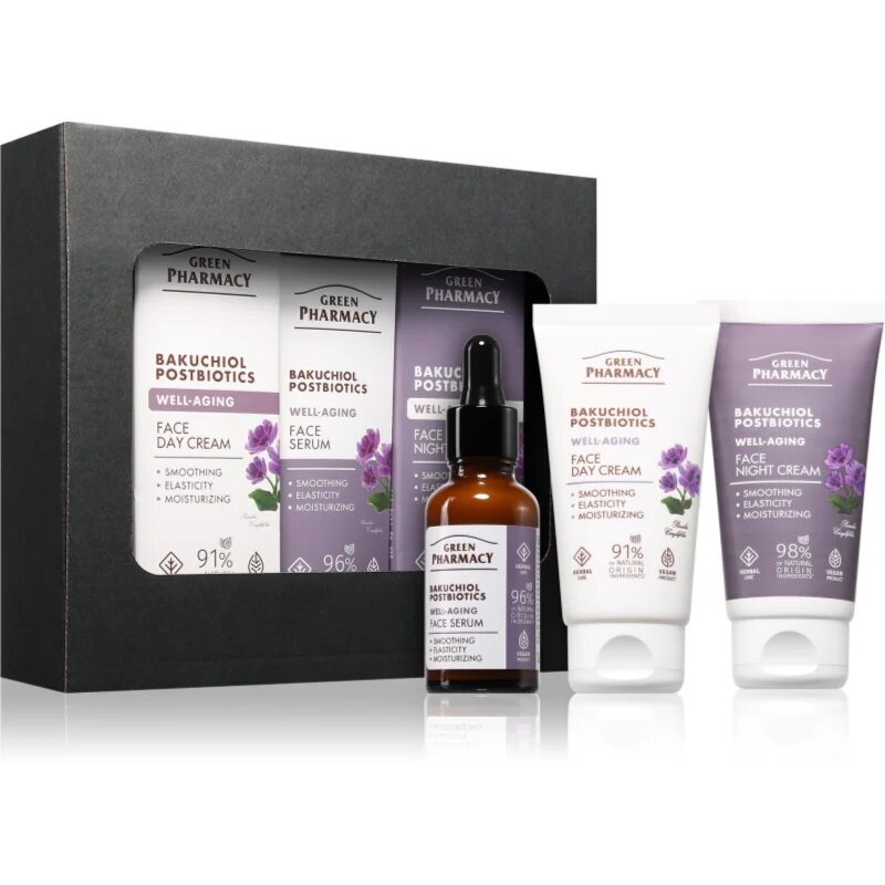 Green Pharmacy Bakuchiol & Postbiotics Set darilni set proti staranju kože