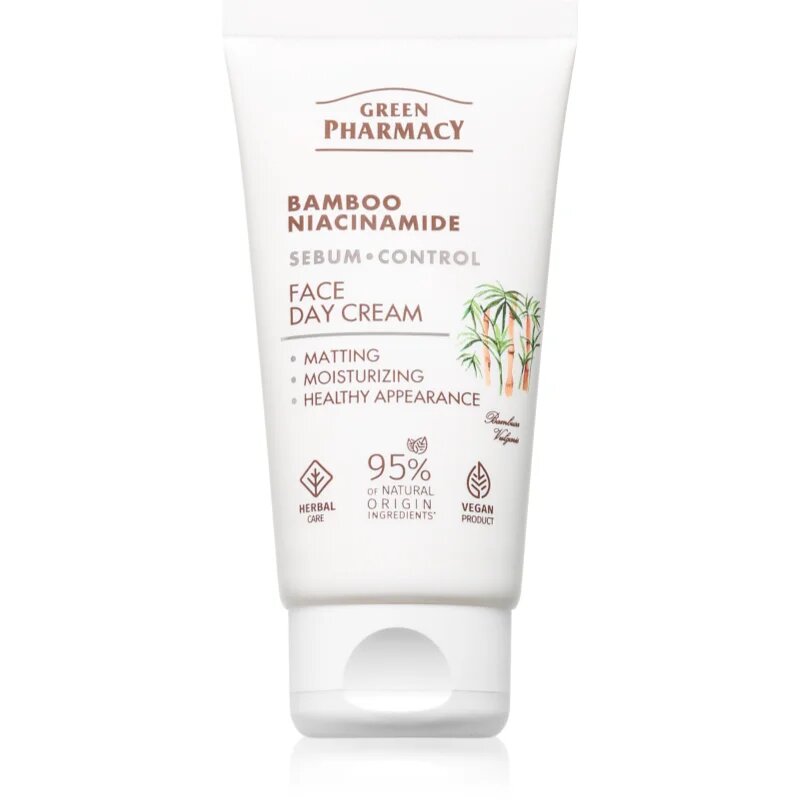 Green Pharmacy Bamboo & Niacinamide Day Face Cream dnevna krema za obraz 50 ml