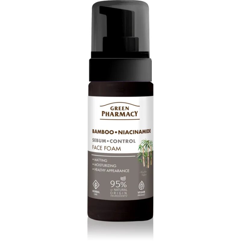 Green Pharmacy Bamboo & Niacinamide Face Foam čistilna pena za obraz 150 ml
