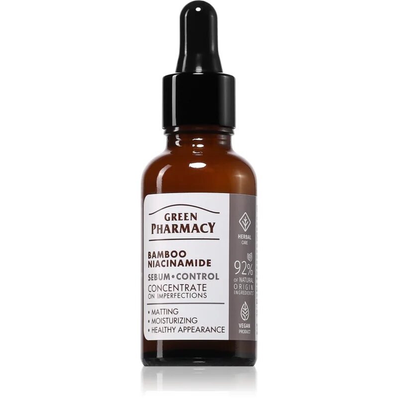 Green Pharmacy Bamboo & Niacinamide Face Serum intenzivno vlažilni serum 30 ml