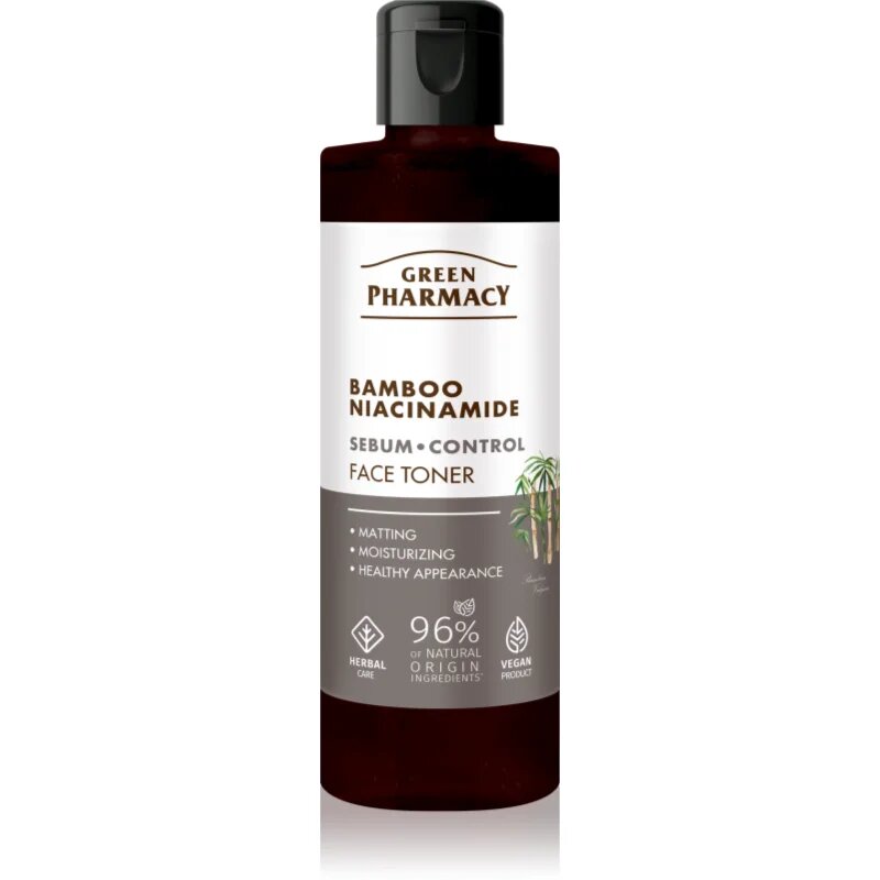 Green Pharmacy Bamboo & Niacinamide Face Toner aktivni tonik za mastno kožo 200 ml