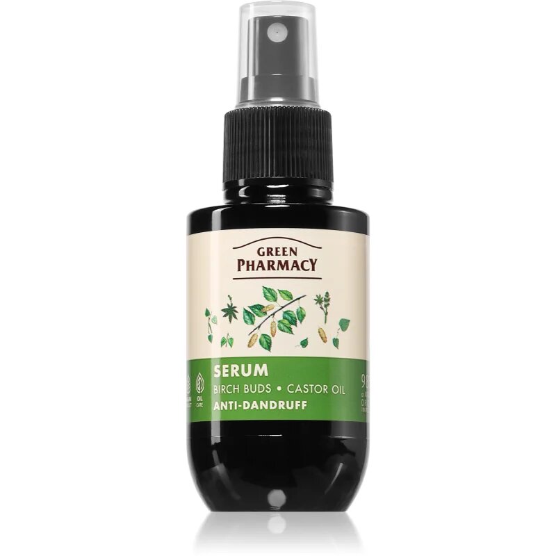 Green Pharmacy Birch Buds & Castol Oil Care Serum serum proti prhljaju 100 ml