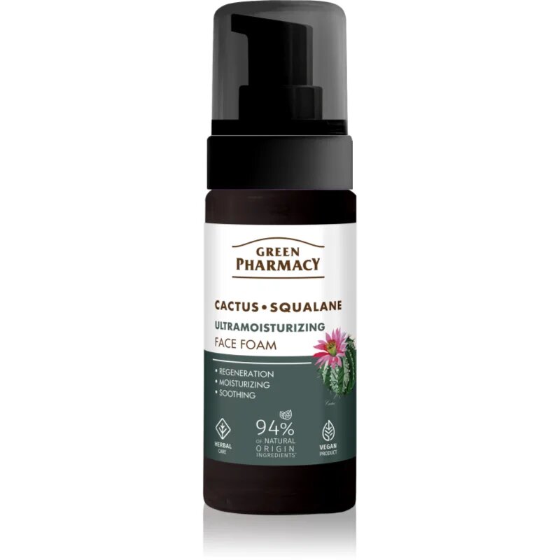 Green Pharmacy Cactus & Squalane Face Foam vlažilna pena 150 ml