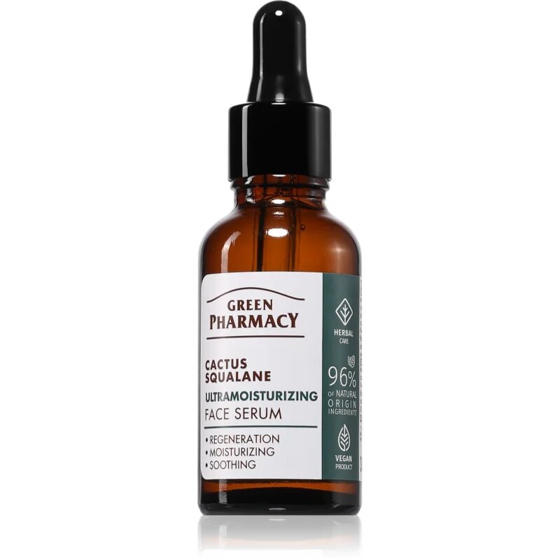 Green Pharmacy Cactus & Squalane Face Serum intenzivno vlažilni serum 30 ml