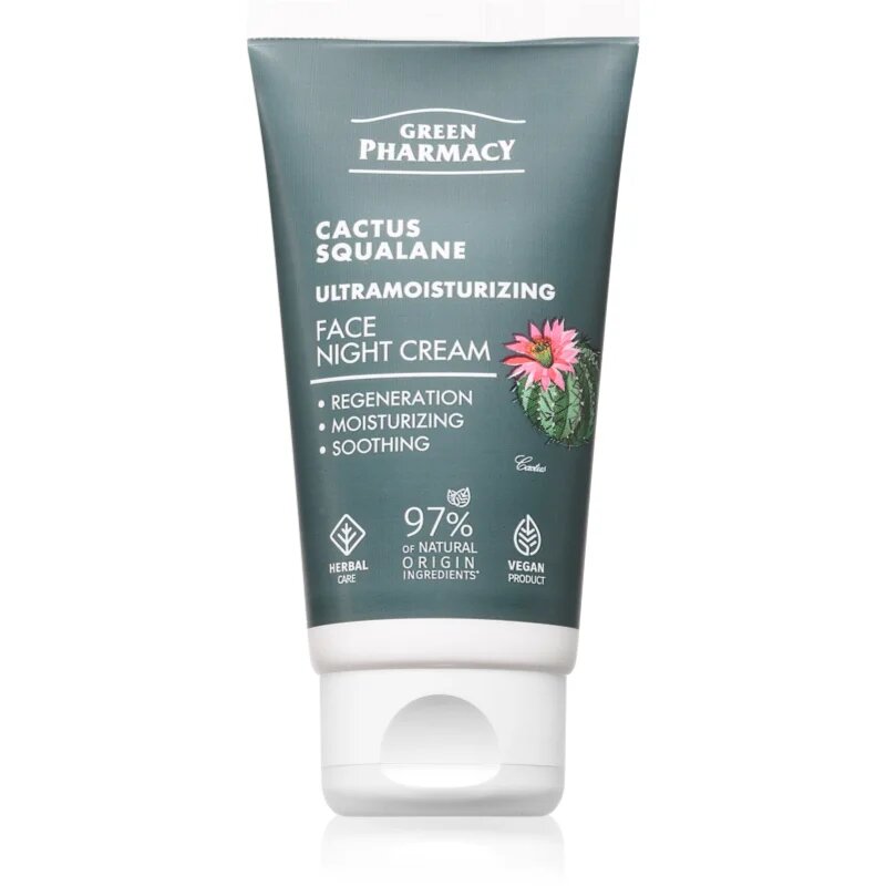Green Pharmacy Cactus & Squalane Night Face Cream nočna vlažilna krema 50 ml