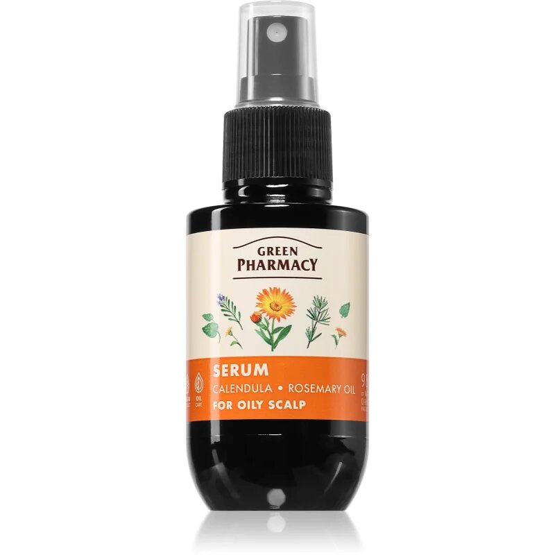 Green Pharmacy Calendula & Rosemary Serum serum za mastne lase 100 ml