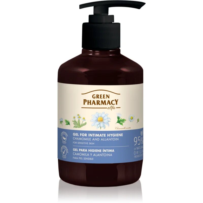 Green Pharmacy Chamomile Gel for Intimate Hygiene gel za intimno higieno za občutljivo kožo 370 ml