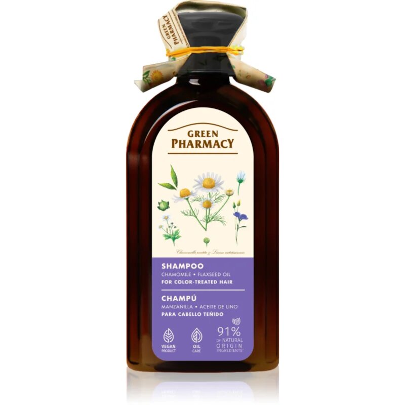 Green Pharmacy Chamomile & Linseed Oil Shampoo negovalni šampon za barvane lase 350 ml